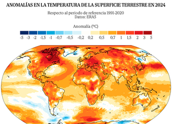 2024 fue el año más caluroso y el primero que supera el límite de...