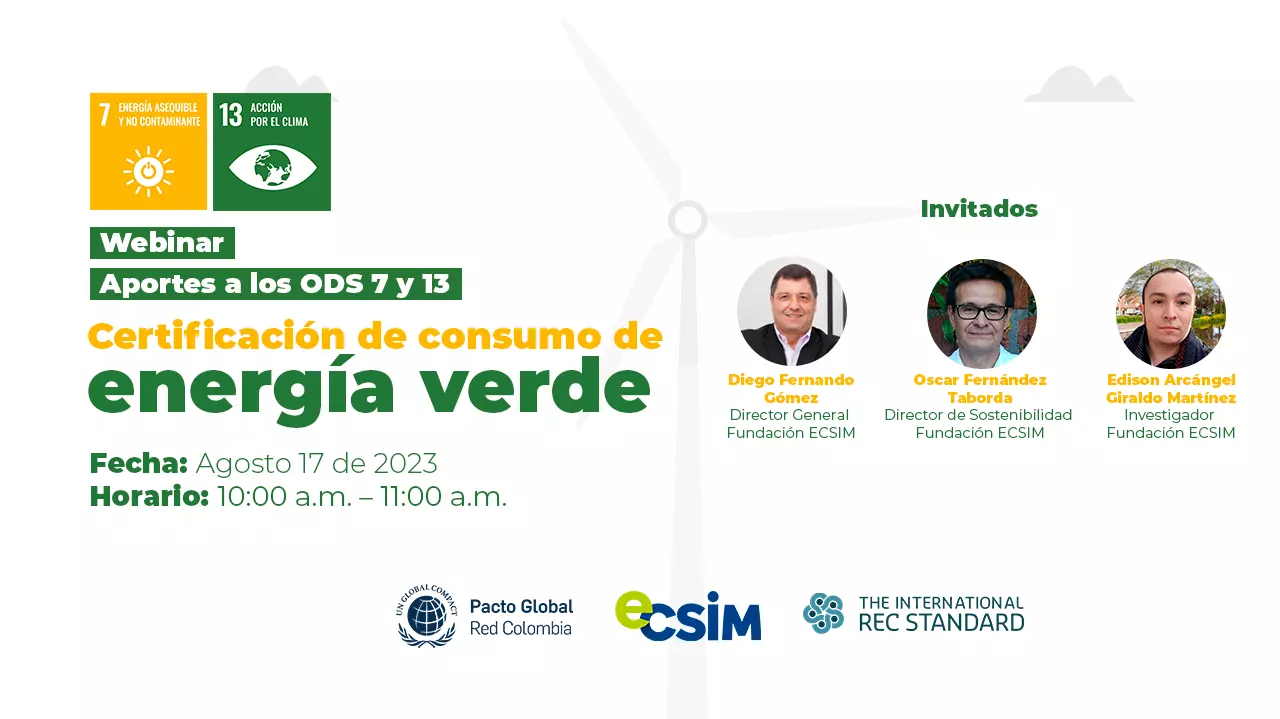 Aportes a los ODS 7 y 13: Certificación de consumo de energía verde